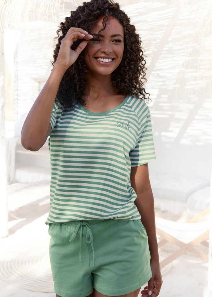 Comfy Stripe Short Suit