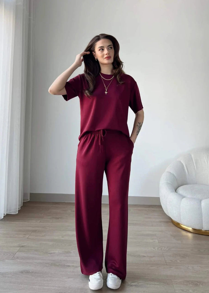 Wide Leg Trouser & Tee Co-ord Set