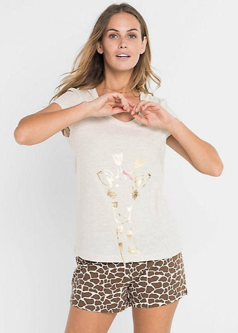 Giraffe Print Summer Pyjamas