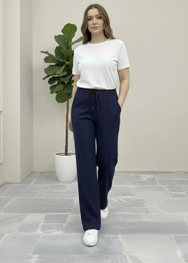 Women's Wide-Leg Trouser Navy Blue