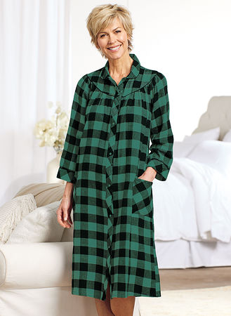 Flannel Snap-Front Duster L42 – Fine Fashion